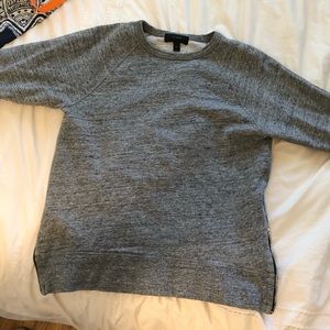 j. crew grey sweater with zipper details